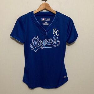 Women's Royal Blue KC Royals Jersey Size Small Short Sleeve Genuine Merchandise